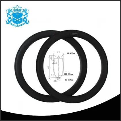 60Tubular accurate size erd 524mm carbon wheel cheap