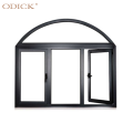 Double tempered glass screen casement window