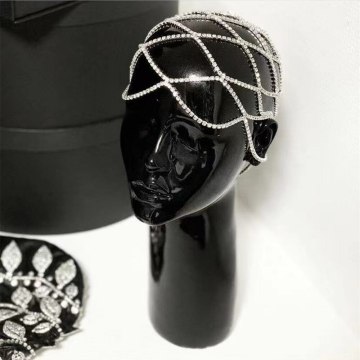 Luxury Women's Shiny Rhinestone Headband with Tassel Crystal Wedding Hair Accessories