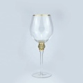 Gold Rimmed Crystal Flute Champagne Glass With Diamond