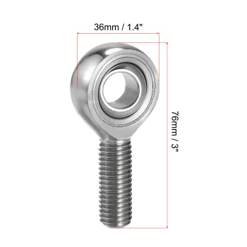 14mm M14x2 Right Hand Male Thread Stainless Steel Rod End Bearing