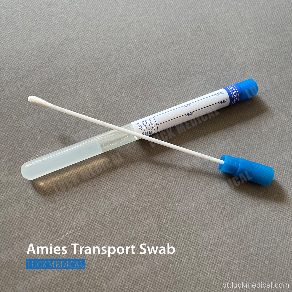 Transporte Swab Sticks com tubo de gel