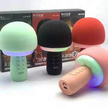 Karaoke Wireless Microphone with Handheld Speaker and Night Lamp for Kids