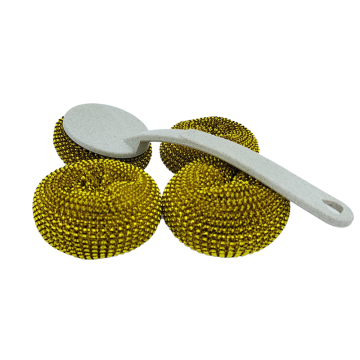 Round PET Cleaning Ball with Handle