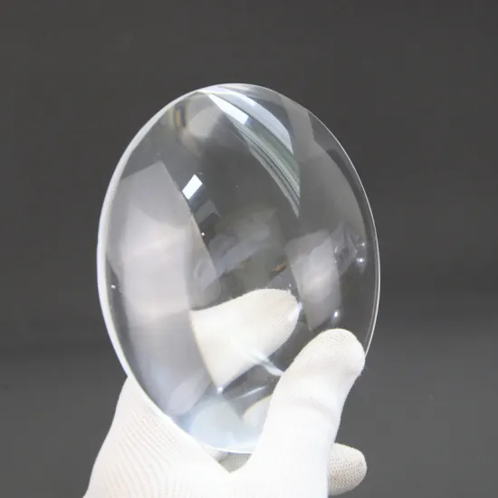 Customized Transparent Spherical 120mm Polished K9L BK7 Biconvex Optical Glass Lens
