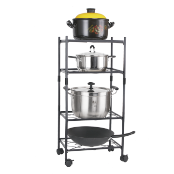 Iron Black Pot Rack - Pots and Pans Organizer for Kitchen