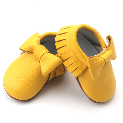 Baby Girls Moccasins Leather Shoes Bulk Sale Infant Toddler Shoes baby Manufactory