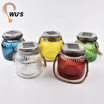 Eco-friendly Hot selling warm white light solar garden outdoor decorative jar solar glass ball light