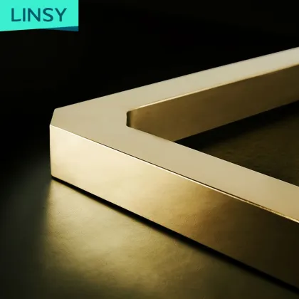 Linsy Italian Marble Dining Table Set with Chairs, Gold Stainless Steel LS147R1-A