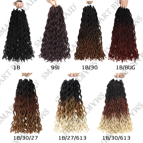 Wavy Gypsy Locs Crochet Hair  Faux Locs Crochet Hair African Roots Dreadlocs Synthetic Braiding Hair Extensions for Black Women