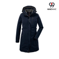 Parka funcional feminina com capuz com zíper