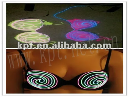 neon glow luminescent el wire bra making custome
