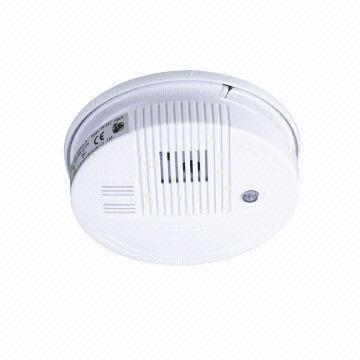 Smoke Alarm, Made of PVC, with White Color and 9V DC Voltage