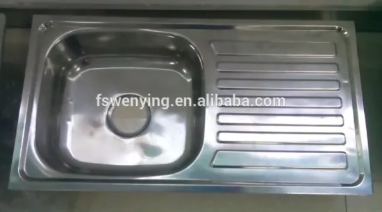 WY-7540 stainless steel kitchen sink with drain board