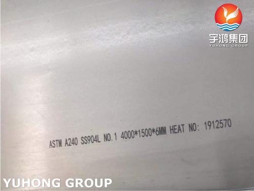 ASTM A240 SS904L Plate/Φύλλο από ανοξείδωτο χάλυβα