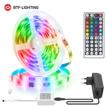BTF-Lighting 5050 RGB LED Strip Light Kit - 12V, 5M/10M/15M/20M, IP30/IP65, IR/WiFi Control