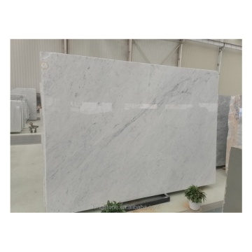 Polished White Carrara Onyx Marble Slab with Design Solutions