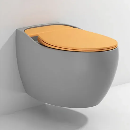 Colorful Ceramic Wall-Hung Toilet Egg Shape