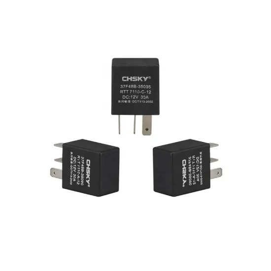 CHSKY Waterproof 4pin 30A Black Auto 12v Relay for Car and Motorcycle