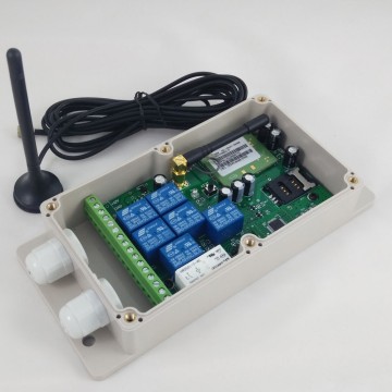 GSM controller (seven relay output, QUAD band design)