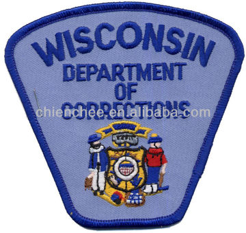 Embroidered Patches - Iron-on/Sew-on WISCONSIN State Safety Shoulder Patch (Patch/Emblem/Badge/Label/Crest/Insignia)