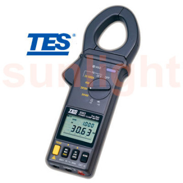 TES-3064 Power AC/DC Clamp Meter with RS232 Datalogger, True Power & Apparent Power Measurement