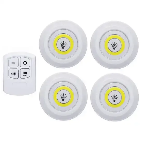 Smart Home Lighting Solutions: Bright Night Lamp Under-Cabinet LED Lights - 1/3/6pcs, Wireless Remote Control, Dimmable