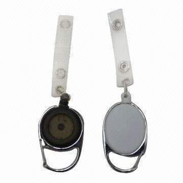 Badge Reel, Made of Metal, Plastic and ABS, Suitable for Promotional Items