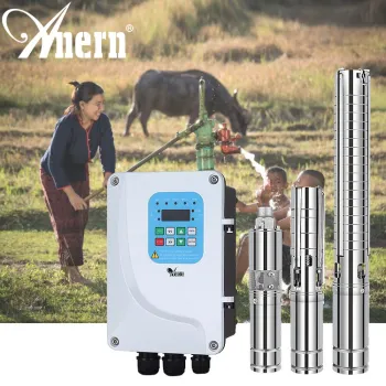 3 Inch Solar Energy Deep Water Pump - Anern AC DC Submersible Solar Water Pump