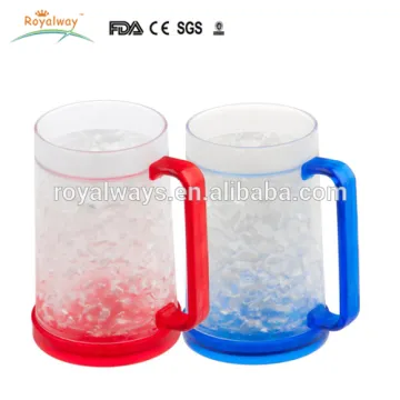 Manufacture Bpa Free Hot selling Summer Plastic Ice Mug,Beer Tumbler,Freezer Gel Mug