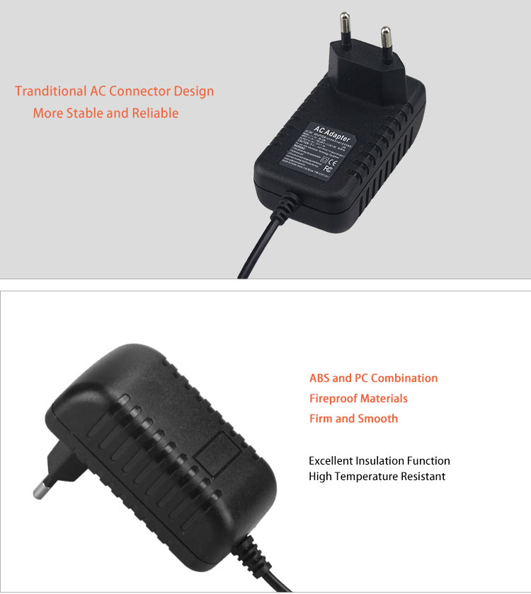 9V 1A 9W wall charger