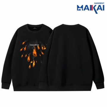 Classic American-Style Round-Neck Hoodie for Casual Wear