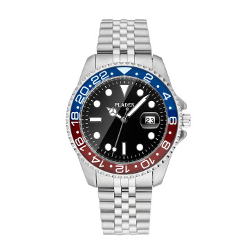 Popular Color Block High End Stainless Steel Night Glow Men's Business Watch