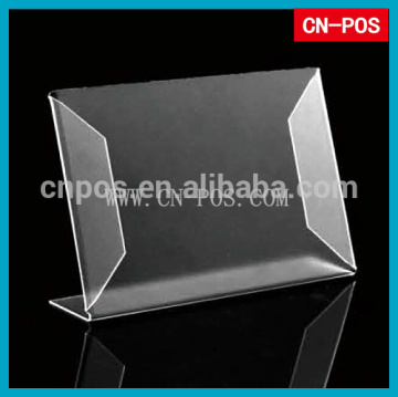 plastic L shaped sign holder for display