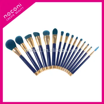 15pcs Synthetic Hair Professional Brush Set with Wooden Handle