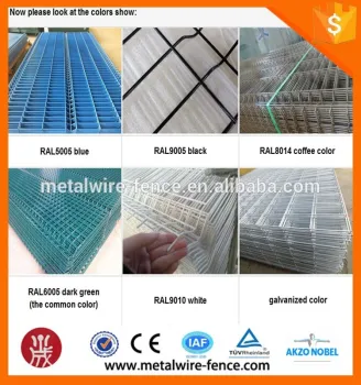 PVC coated welded wire mesh fence panel