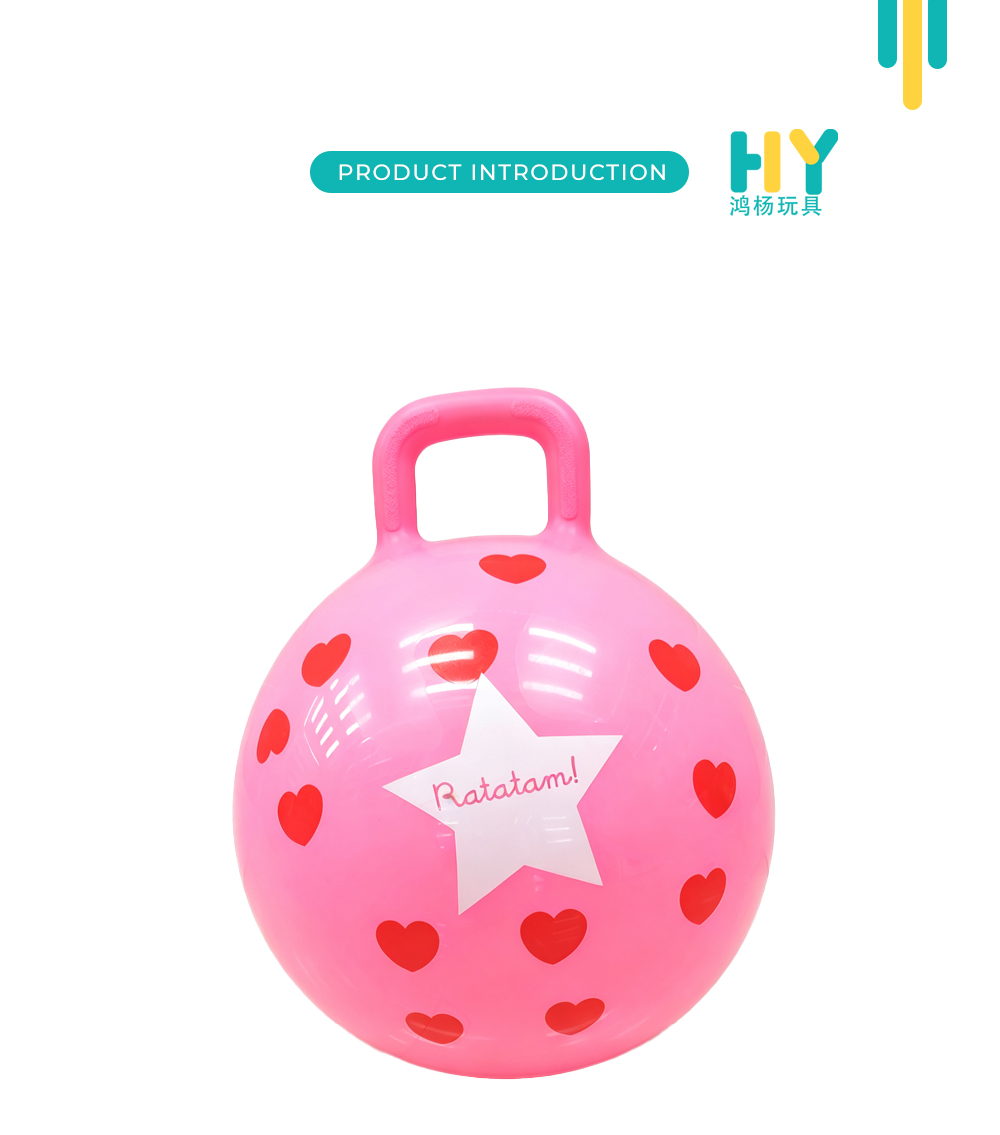 Gloss Pastel Dot Handle Jump Toy Balls X