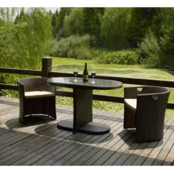 Patio rattan dining set