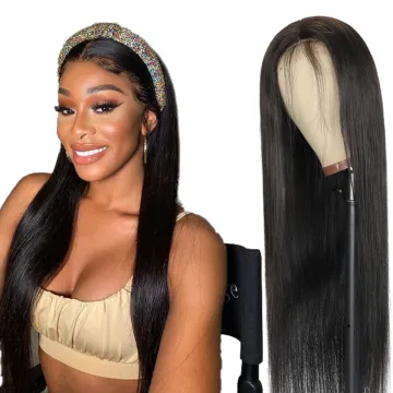 Natural Wave 13*4 Lace Frontal Human Virgin Hair Wigs Full Cuticle Aligned Unprocessed Indian Virgin Hair Wigs Body Wave
