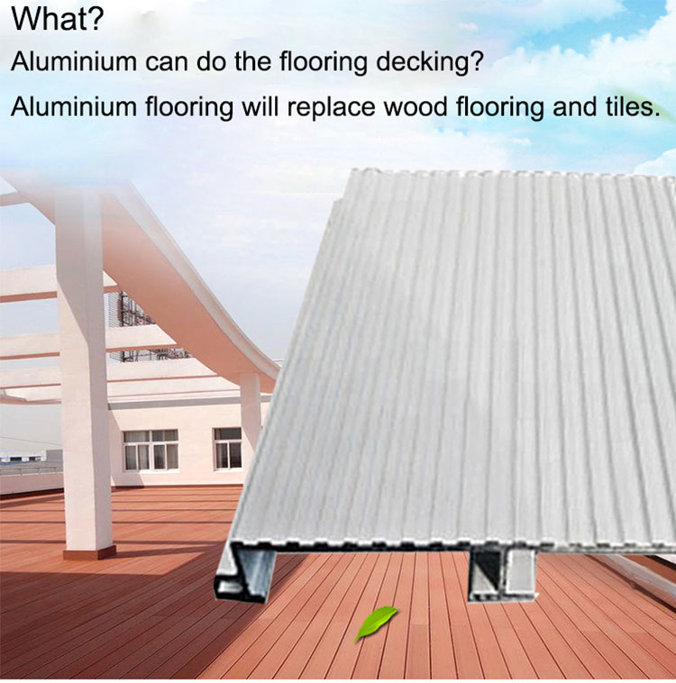 GD Aluminum Morden Design Fireproof Waterproof Outdoor Woodfloor Aluminium Wooden Flooring