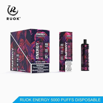 Pufos descartáveis ​​Ruok Energy 5000 Puffs