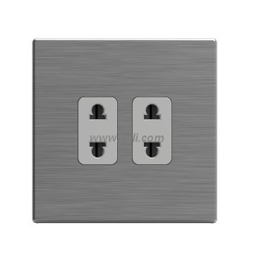 Hotsale 2 gang 2 pin universal socket——W86A series