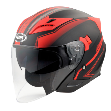 ECE Standard YM-627 Double Visor Half Face Motorcycle Helmet