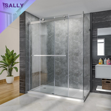 SALLY Sliding Bypass 10mm Shower Doors Side-panel Enclosure