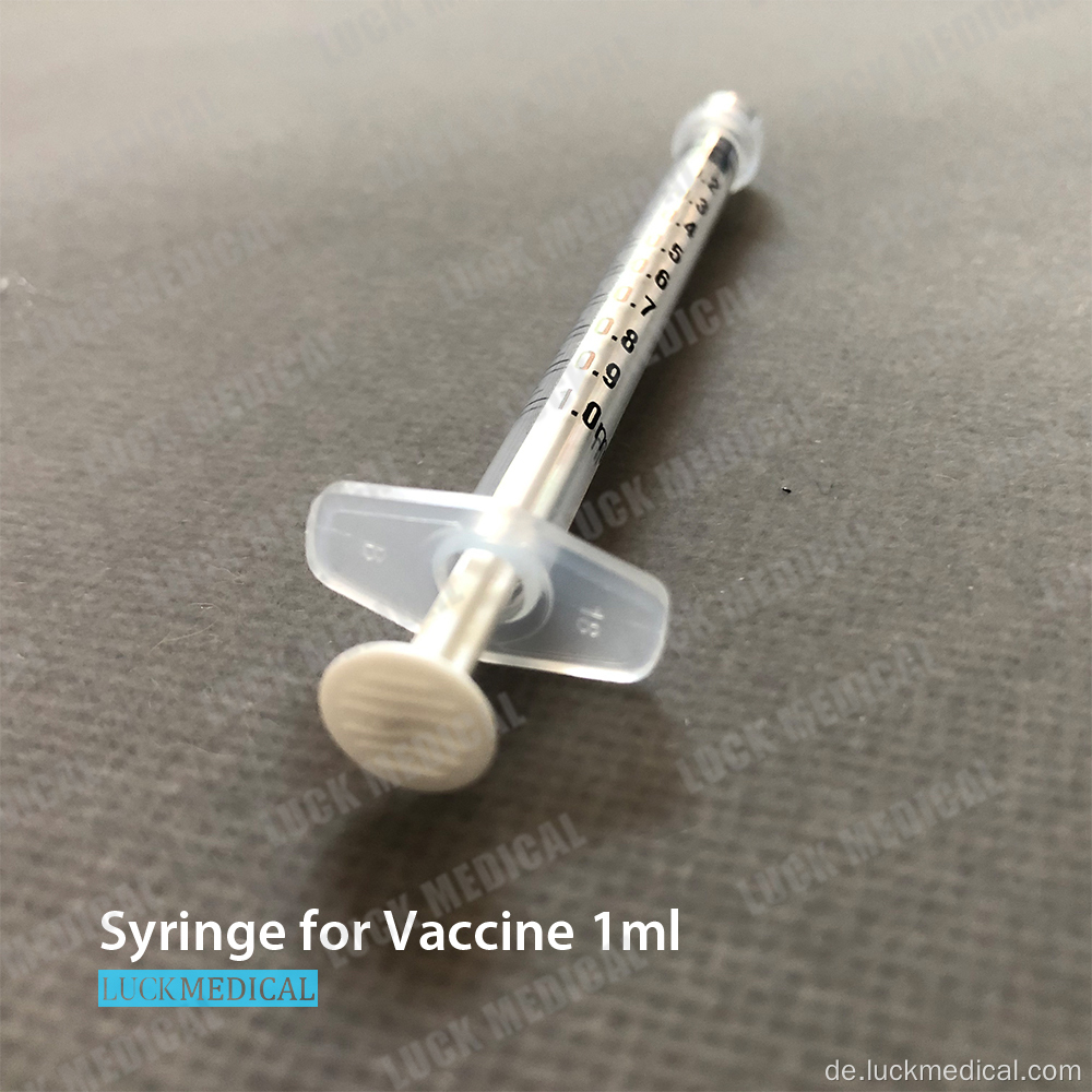 1 ml Impfstoffspritze ohne Nadel -Luer -Schloss