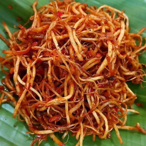 Acar Akar Allium Hookeri Asam Pedas Semi Kering