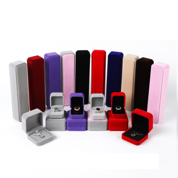 High Quality Luxury Velvet Jewelry Gift Boxes with Ribbon Storage Box