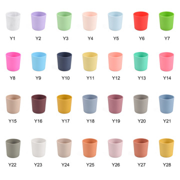 BPA Free Customized Logo Silicone Toddler Cup - Leak-Proof with Stopper