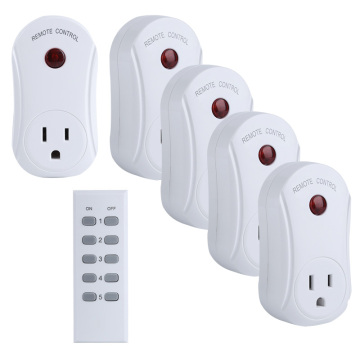 Padrão dos EUA 15A Wireless Remote Control Outlet com controle de RF de 30m para aparelhos elétricos