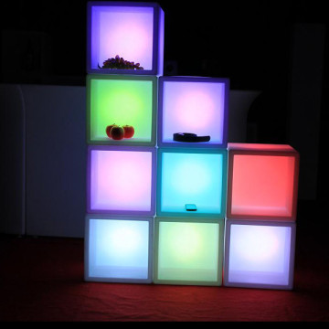 Unique remote square plastic led light up ice bucket